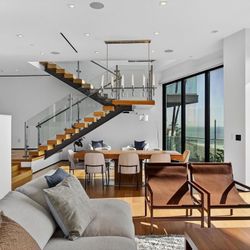 Pair of Sonora Leather Sling Chairs- Nutmeg