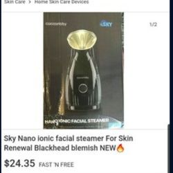 SKY NANO IONIC FACIAL STEAMER FOR SKIN Reumnewal Blackhead Blemish. 