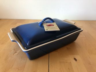 Le Creuset Heritage Rectangular Casserole - Lapis (with Lid)