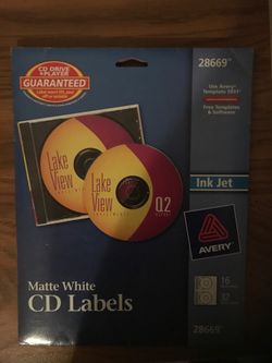 matte white cd lables