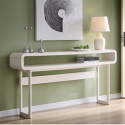 Long white Consol Table Mesa De Pasillo 