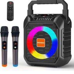 Karaoke Machine With 2 Wireless Microphone