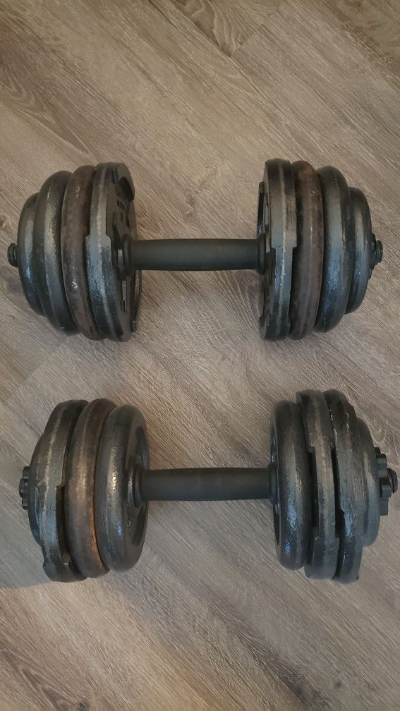 Gold's gym barbells set used for Sale in Park City, IL OfferUp