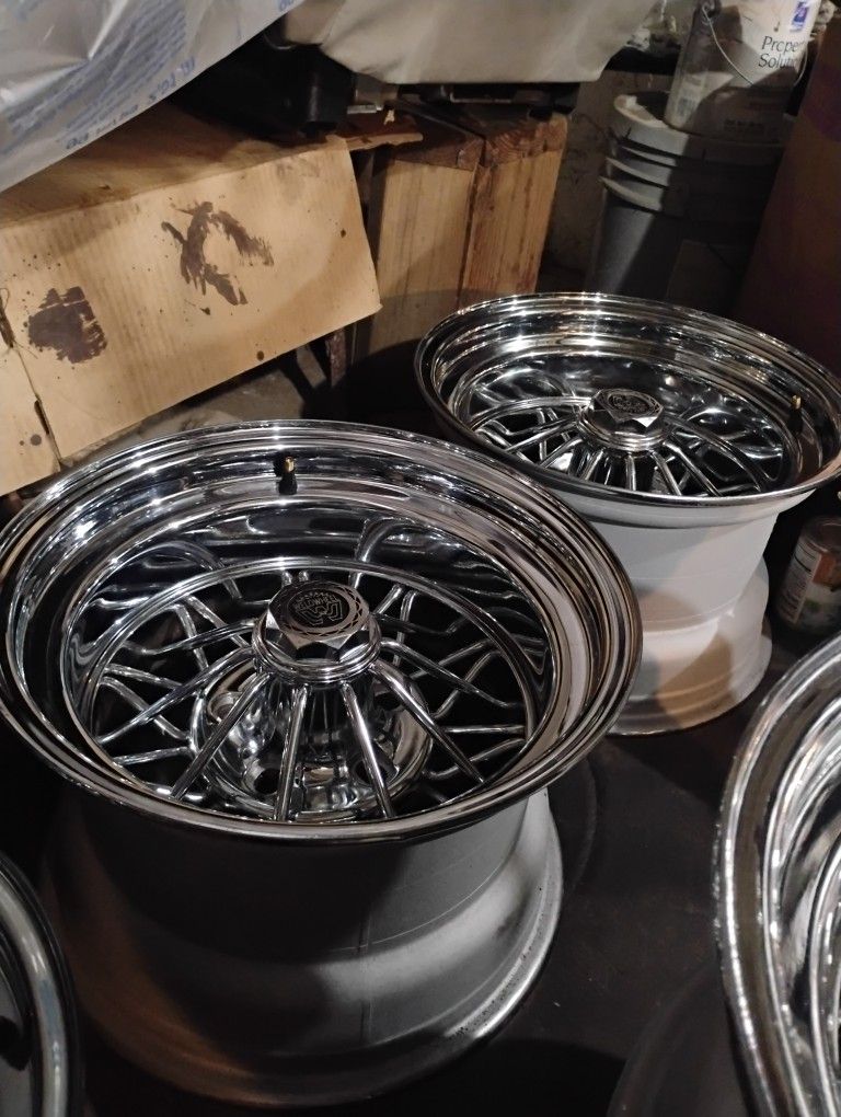 15' STAR WIRE WHEELS NOS 1979