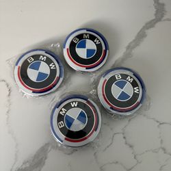 BMW HUBCAPS 50TH ANNIVERSARY LOGO