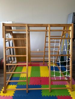 Indoor wood playground