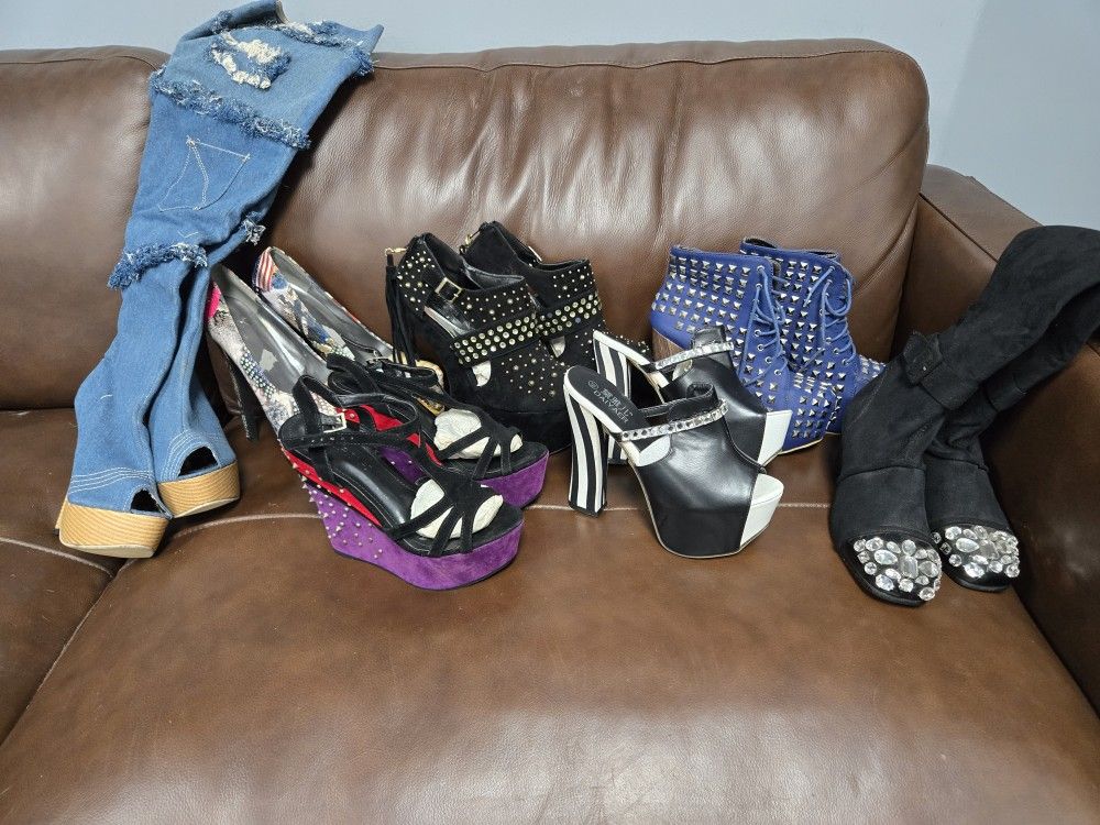 Fancy Stripper Heels