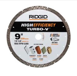 RIDGID 9-Inch High Efficiency Turbo-V Diamond Blade