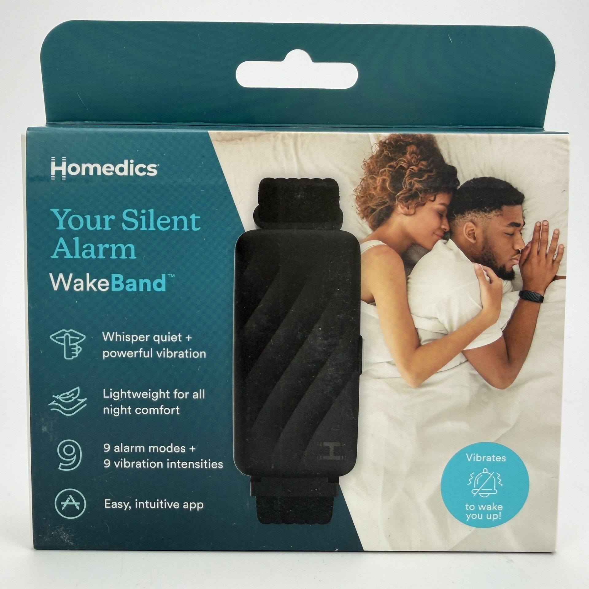 Homedics Wakeband Your Silent Alarm Whisper Quiet + Powerful Vibration 9 Modes