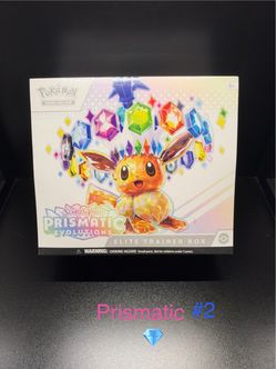 Pokemon Prismatic Evolutions ETB Elite Trainer Box Brand New Factory Sealed (2)