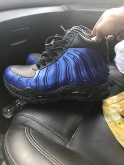 Blue foam boots size 8