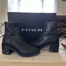 Joy Leather Coach Bootie Size 5