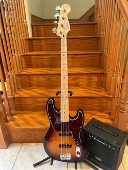 Squier Paranormal Jazz Bass (Brand New) w/ Bass Amp