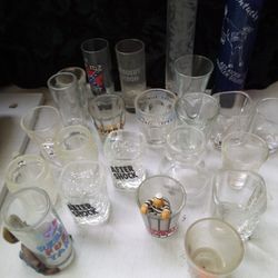 27 Vintage Shot Glass Collection 