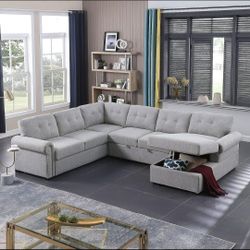 BRAND NEW SECTIONAL SLEEPER COUCH SET IN ORIGINAL BOX