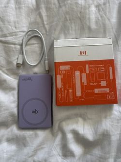 Qi2 Magnetic Wireless Power Bank 5000mAh – Slim, Lavender (New)