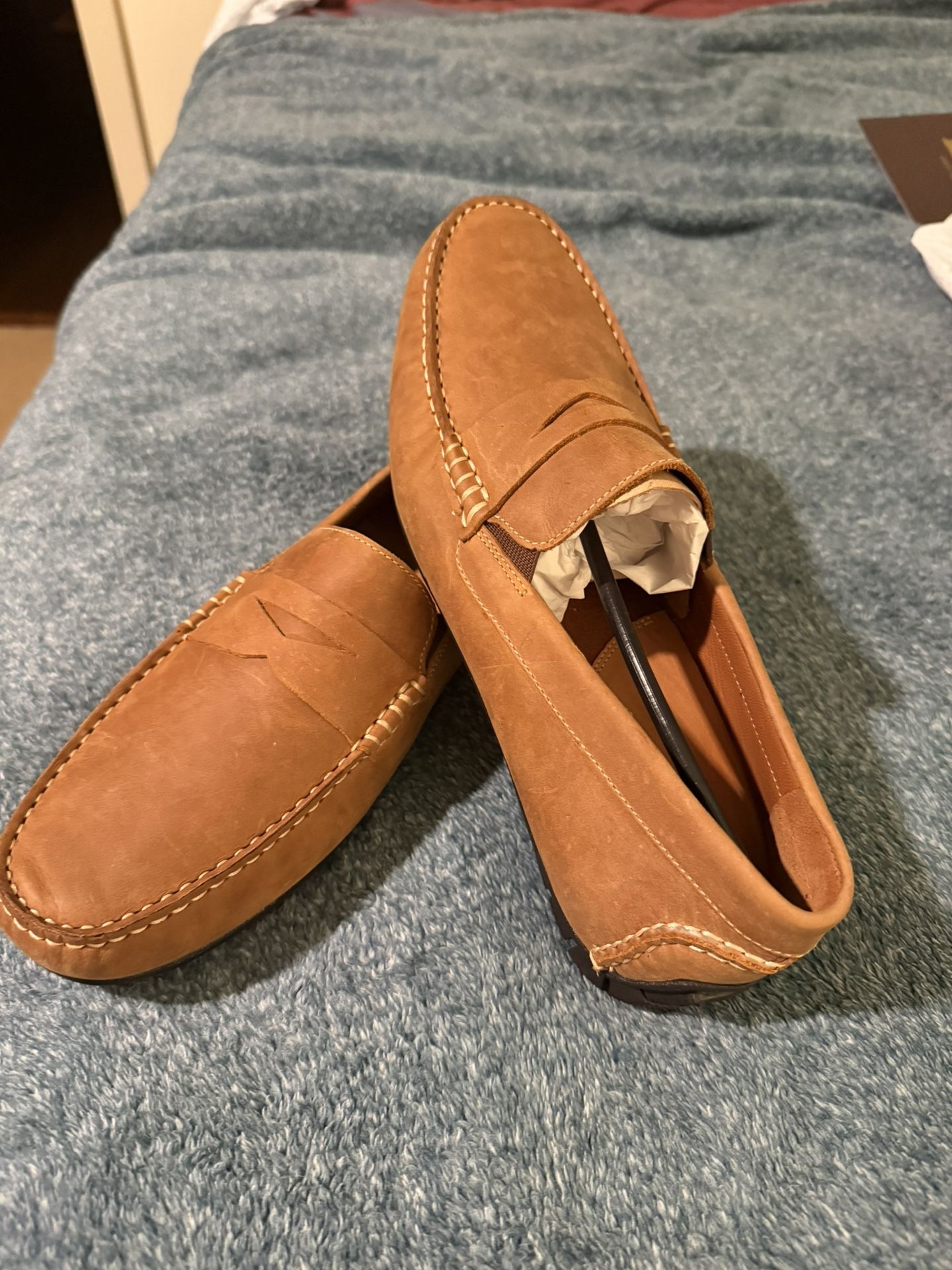 Johnson & Murphy Tan oiled Leather Dress Shoe