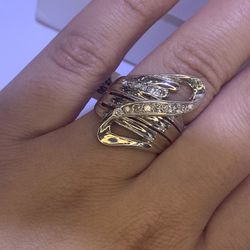 14K White Gold Diamond Ring