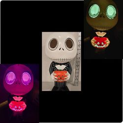 Jack Skellington 14" Fiber Optic Blow Mold Nightmare Before Christmas Gemmy
