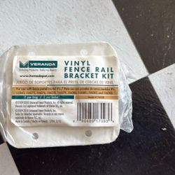 20 vinyl fence rail bracket kit new