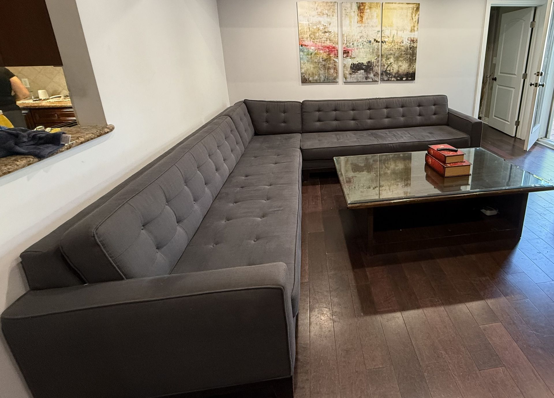 10 x 10 grey sectional