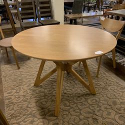 Natural Round Dining Table