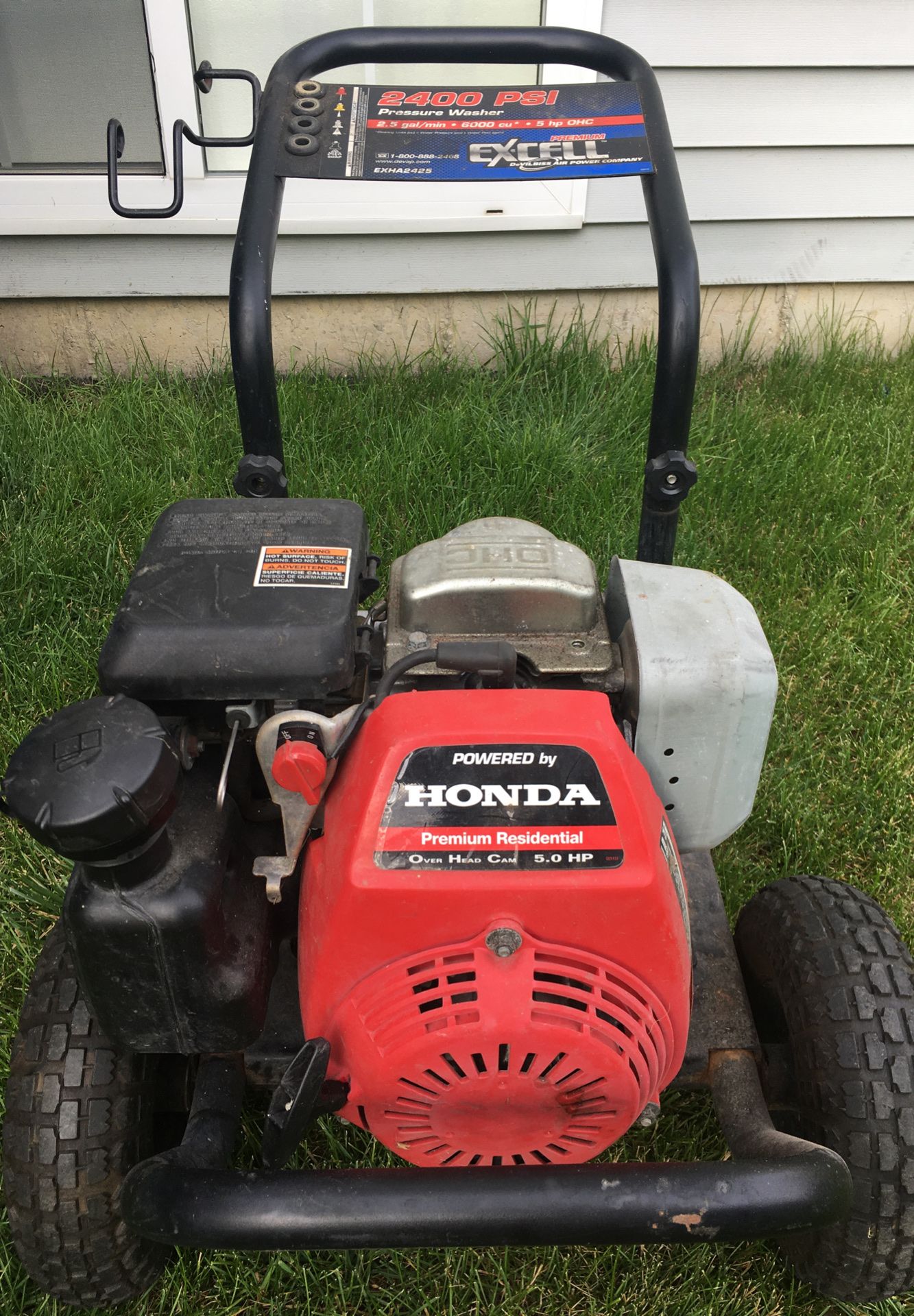 Pressure washer honda 5.0 hp power