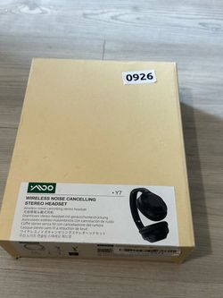 YMOO Y7 ANC Wireless Bluetooth 5.2 Over-Ear Headphones Black NIB tested