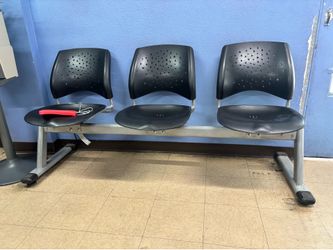 3 seat connected waiting area seats
