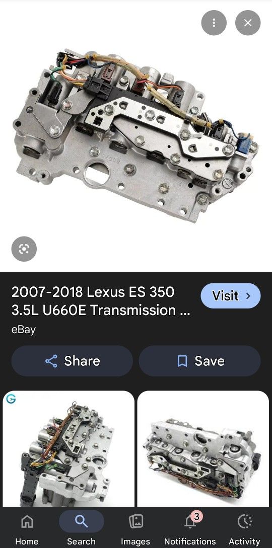 U660E Transmission Valve Body 2007-2018 Lexus ES 350 3.5l OEM