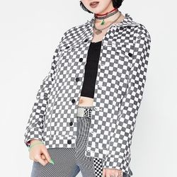 Dickies Youth Girl Checkered Denim Jacket