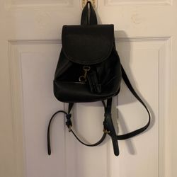 Vintage Black Small Backpack 