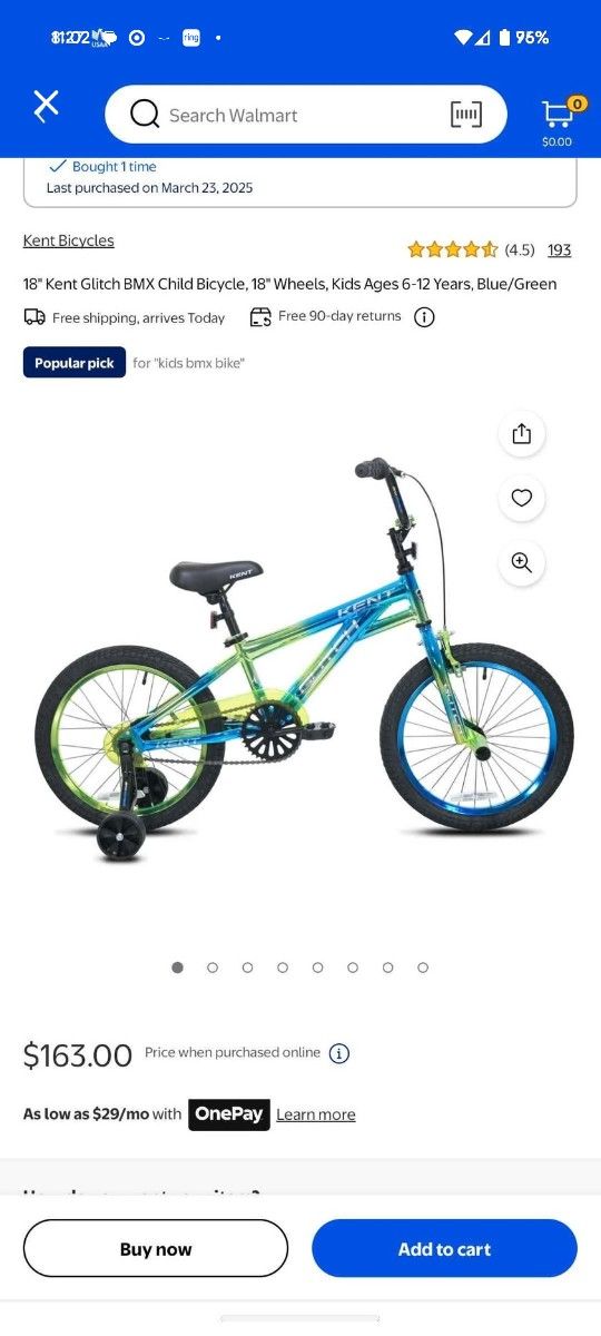 18" Kent Glitch BMX Bicycle