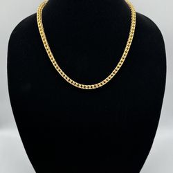 22 Inches 6mm Iced Out Franco Chain Yellow Plated Gold 