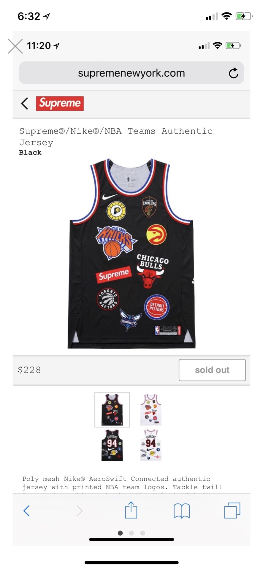 Nike X NBA Supreme Jersey in Black Size 44 (Medium) brand new In Hand still  in plastic!! for Sale in Bronx, NY - OfferUp