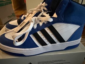 Adidas Break Start High-Top Sneakers Blue White Black size 5Y