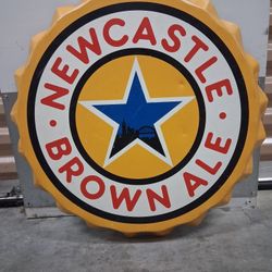 Newcastle 3d Cap Wall Decorative Sign (Approx 24")