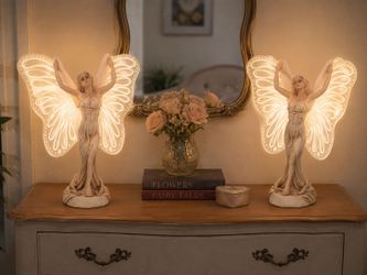✨ Matching Lighted Fairy / Butterfly Accent Lamps – Set of 2 ✨