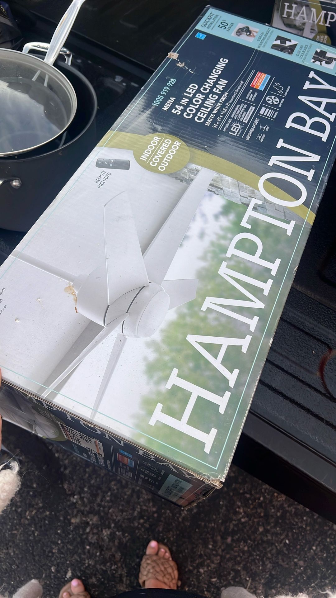 2 Hampton Bay Ceiling Fans Brand New