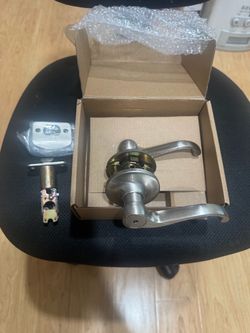Design House Scroll Lockset Satin Nickel Finish Interior or Bed/Bath Privacy Door Handle