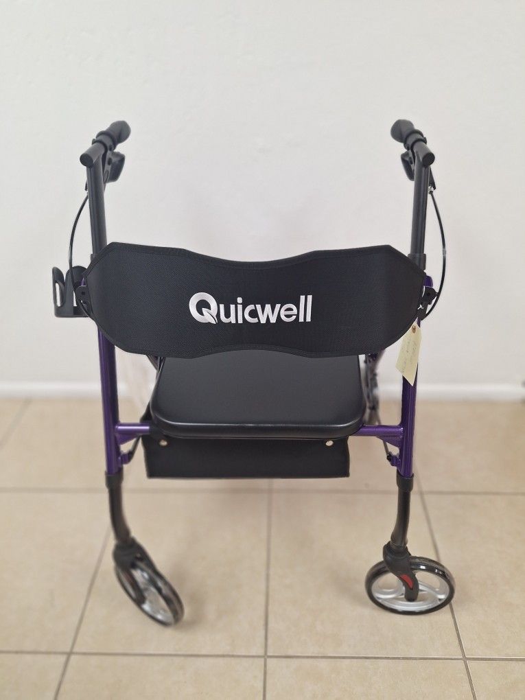 Heavy Duty Rollator Walker with Large Paded Seat