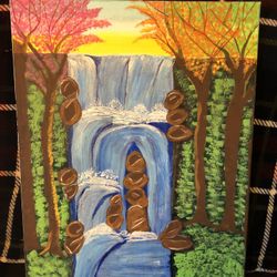 Canvas acrylic painted