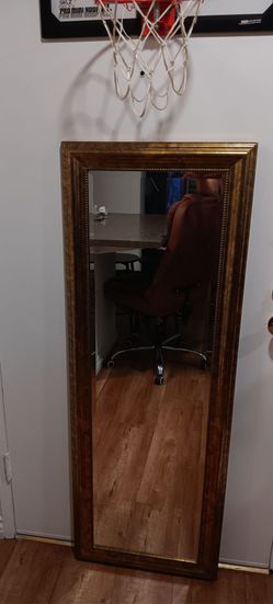 IKEA full-length heavy glass-gold mirror 54×20 (Lavangeelr #22509