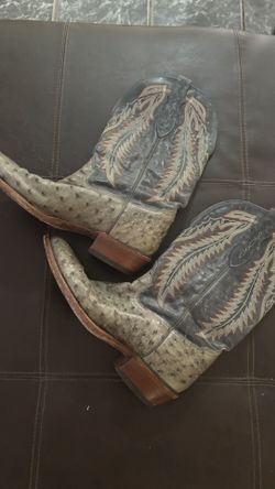 Tony Lama Ostrich Gray Boots
