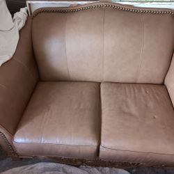 7 Piece Leather and Mable Great Room Furniture 