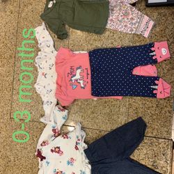 Baby Girl Clothes 0-3 Months