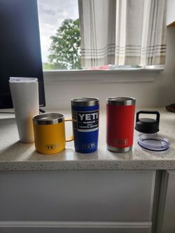 Yeti Rambler and Starbucks tumbler lot