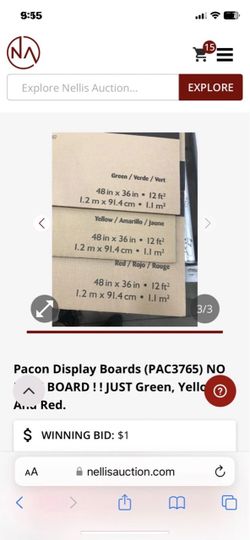 Pacon 37654 48" x 36" Presentation Display Boards - /Grn/Rd/Yllow 3/CT