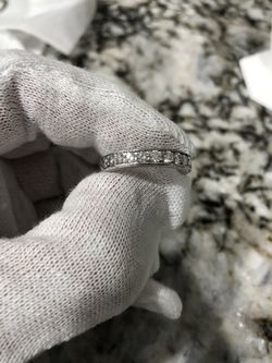 14K White gold, diamond eternity band