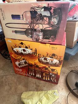 wine caddy and buffet set